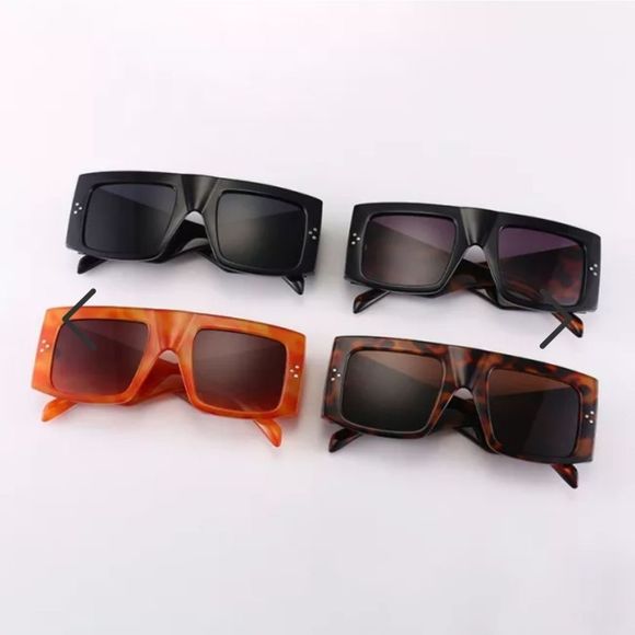 NWT OVERSIZED SQUARE FRAME DESIGNER STYLE SUNGLASSES  w Case Quality!! - Picture 9 of 13